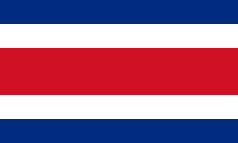 Costa Rica Traditional Sewn Flag