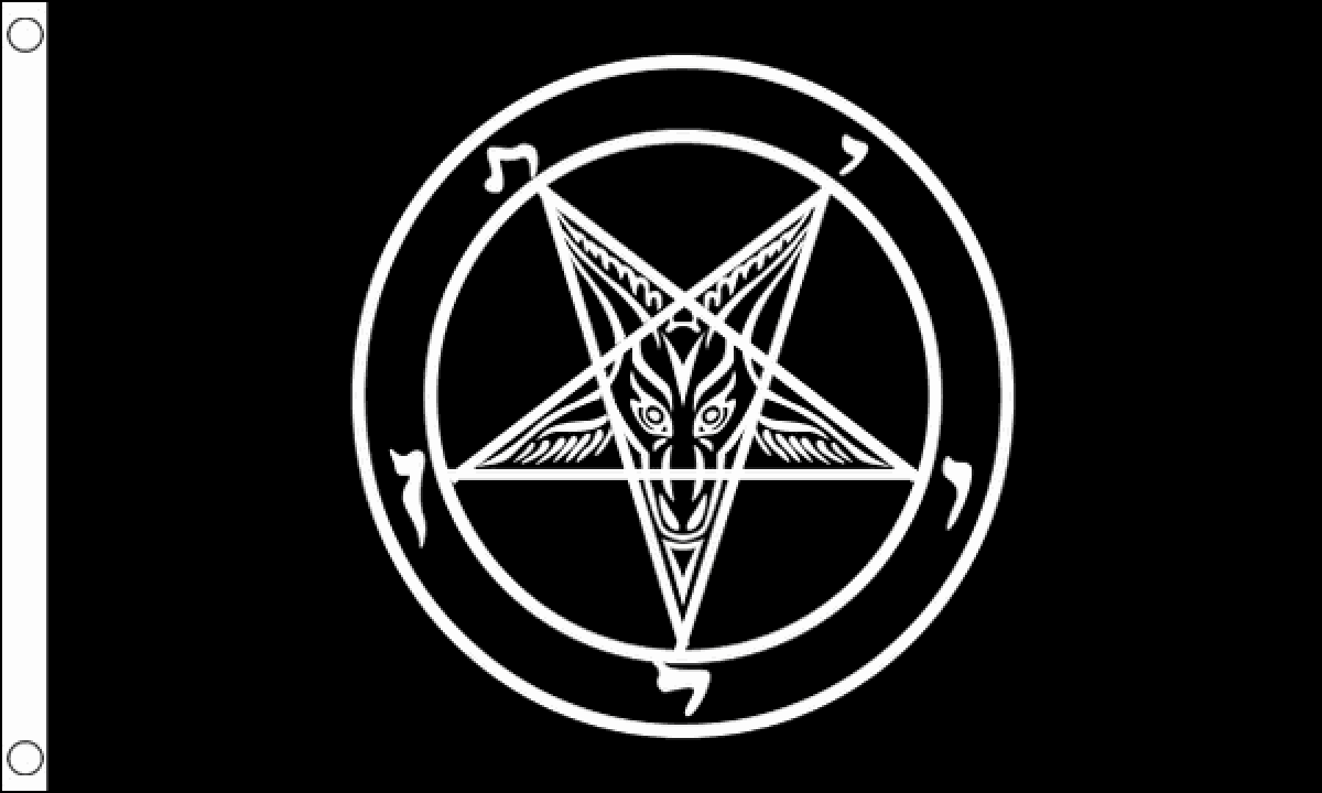 Baphomet Church of Satan Flag (Medium)
