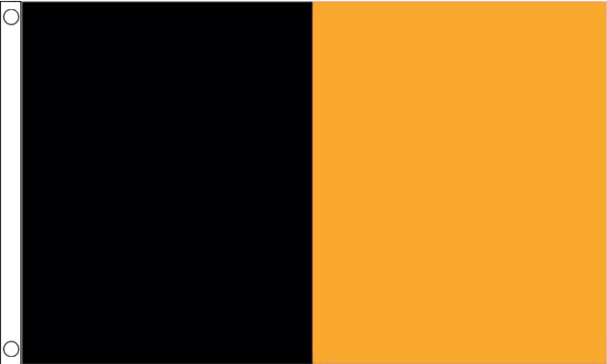 Black and Amber Irish County Flag (Medium)