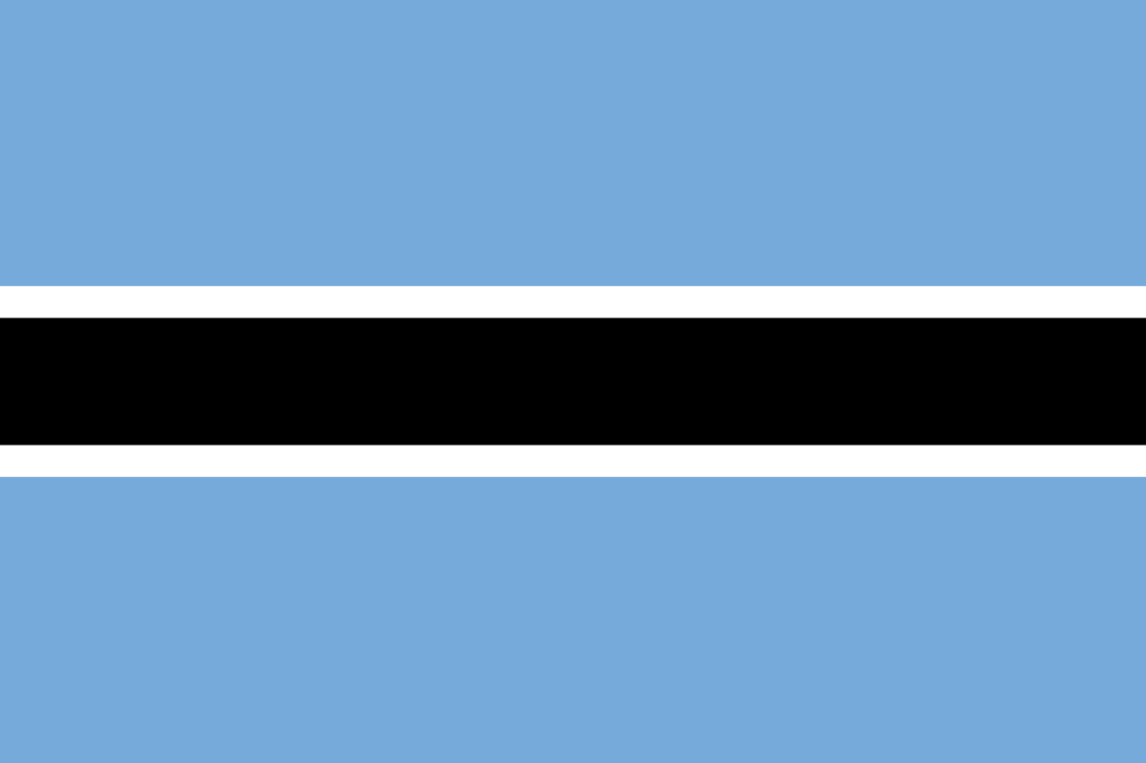 Botswana Traditional Sewn Flag