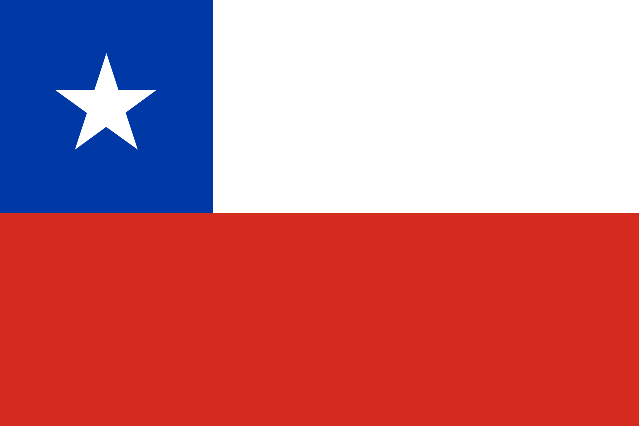 Chile Traditional Sewn Flag