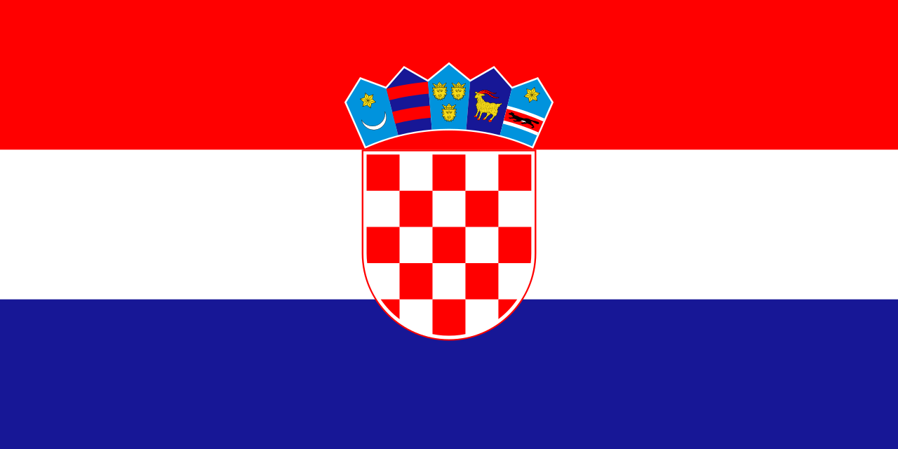 Croatia Traditional Sewn Flag
