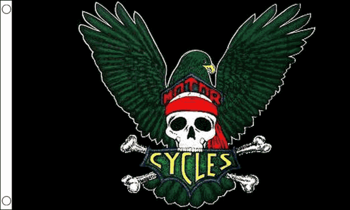 Eagle with Skull Flag (Medium)