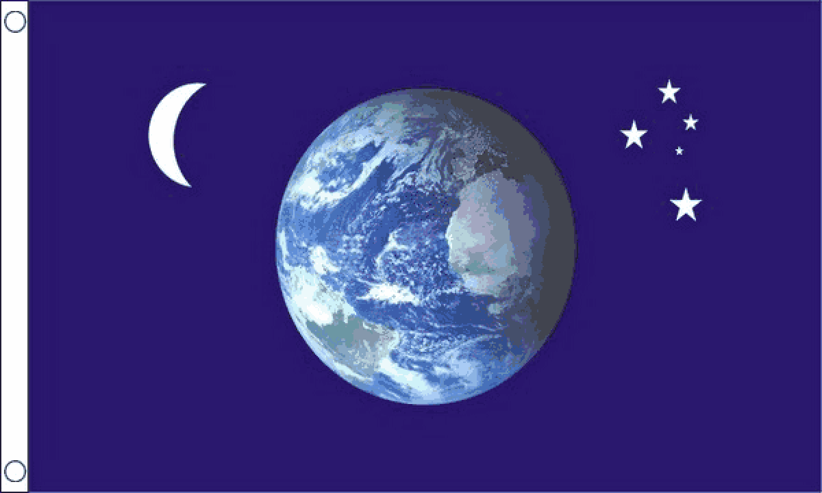 Earth, Moon and Stars Flag (Medium)