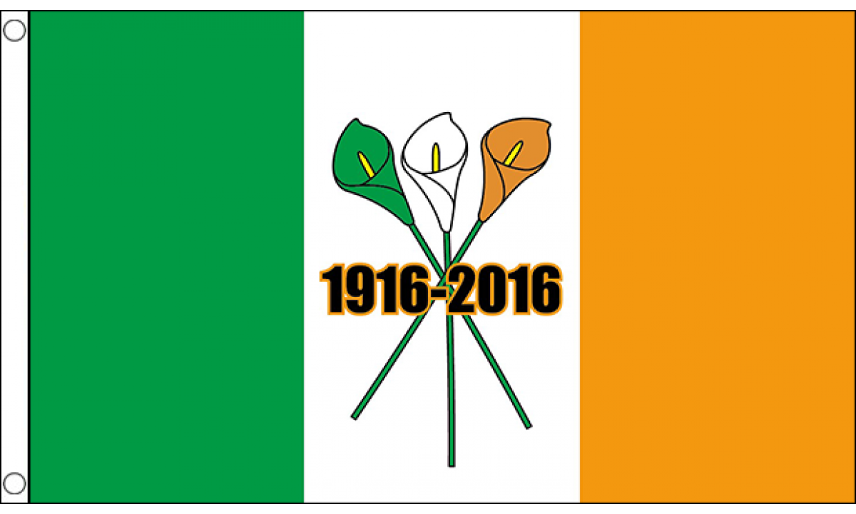 Easter Rising 1916-2016 (Lilies) Flag (Medium)