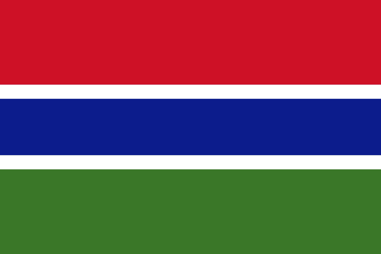 Gambia Traditional Sewn Flag