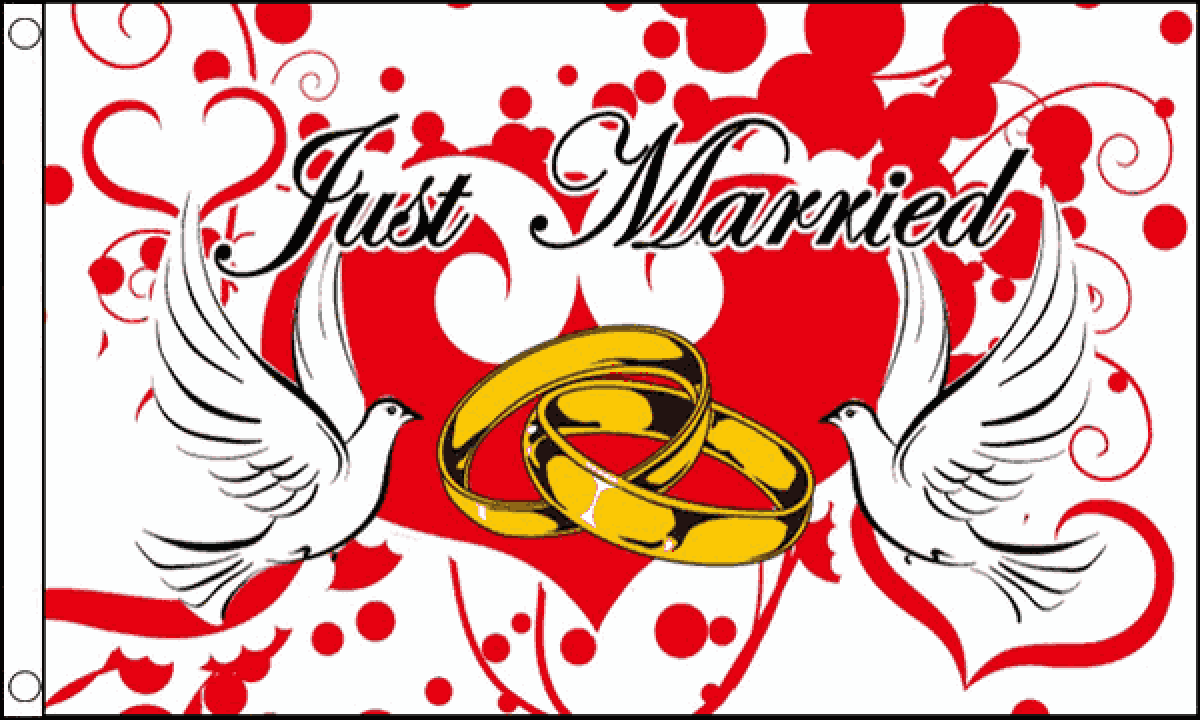 Just Married Flag (Medium)