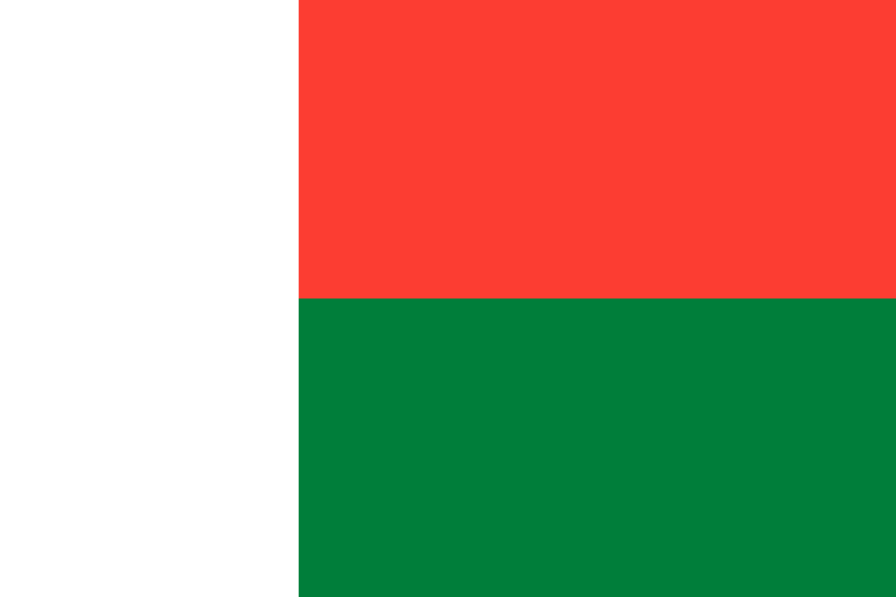 Madagascar Traditional Sewn Flag
