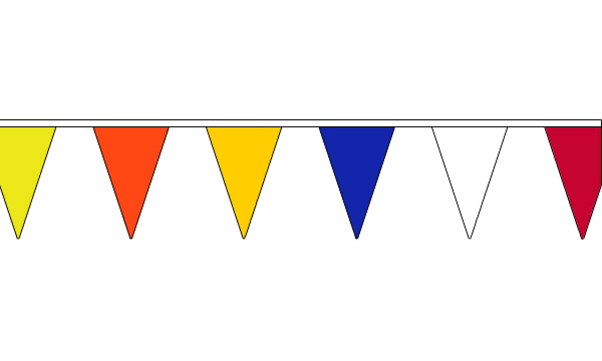 Multi Coloured Triangle Bunting (Small)