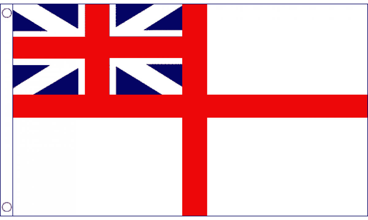 Naval Ensign White Squadron Flag (Medium)