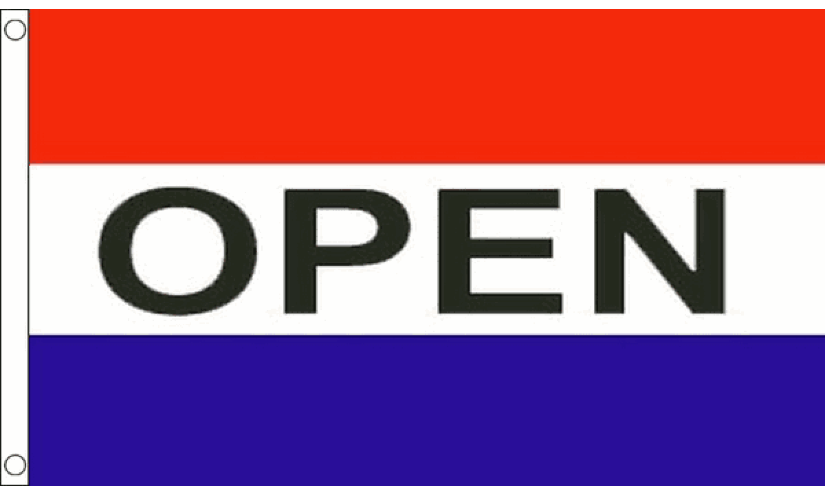 Open (red,white,blue) Flag (Medium)