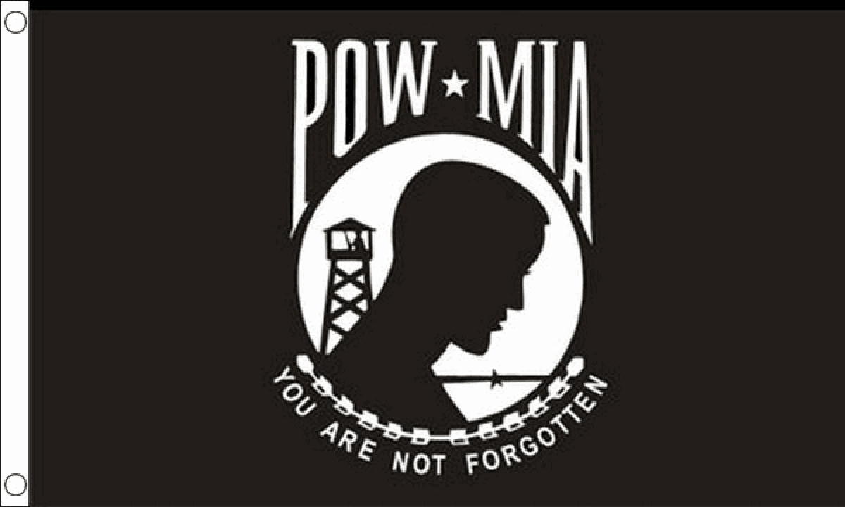 POW MIA White Logo Flag (Medium)