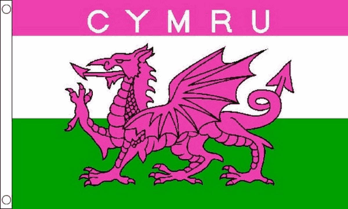 Pink Cymru Flag (Medium)