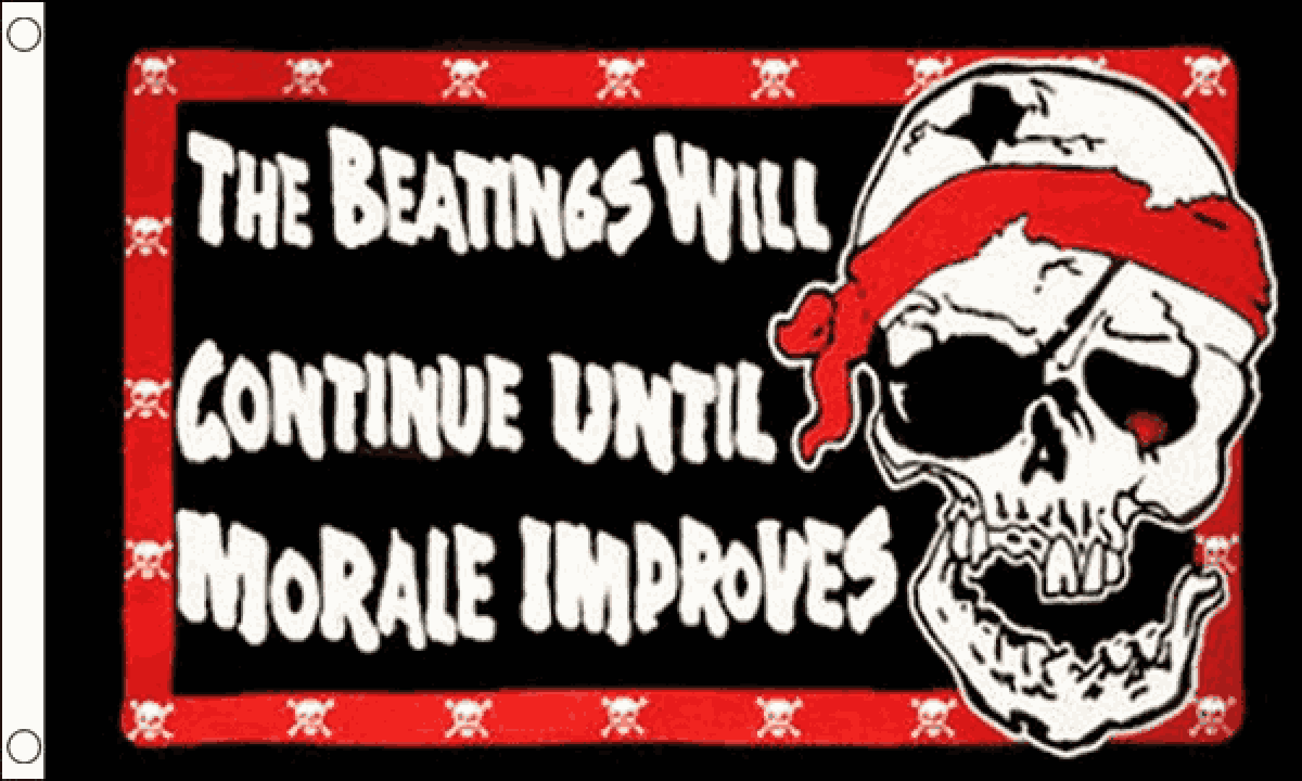 Pirate Beatings Flag (Medium)