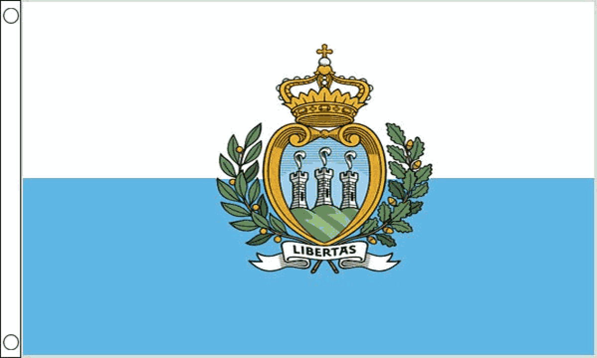 San Marino Crest Flag (Medium)