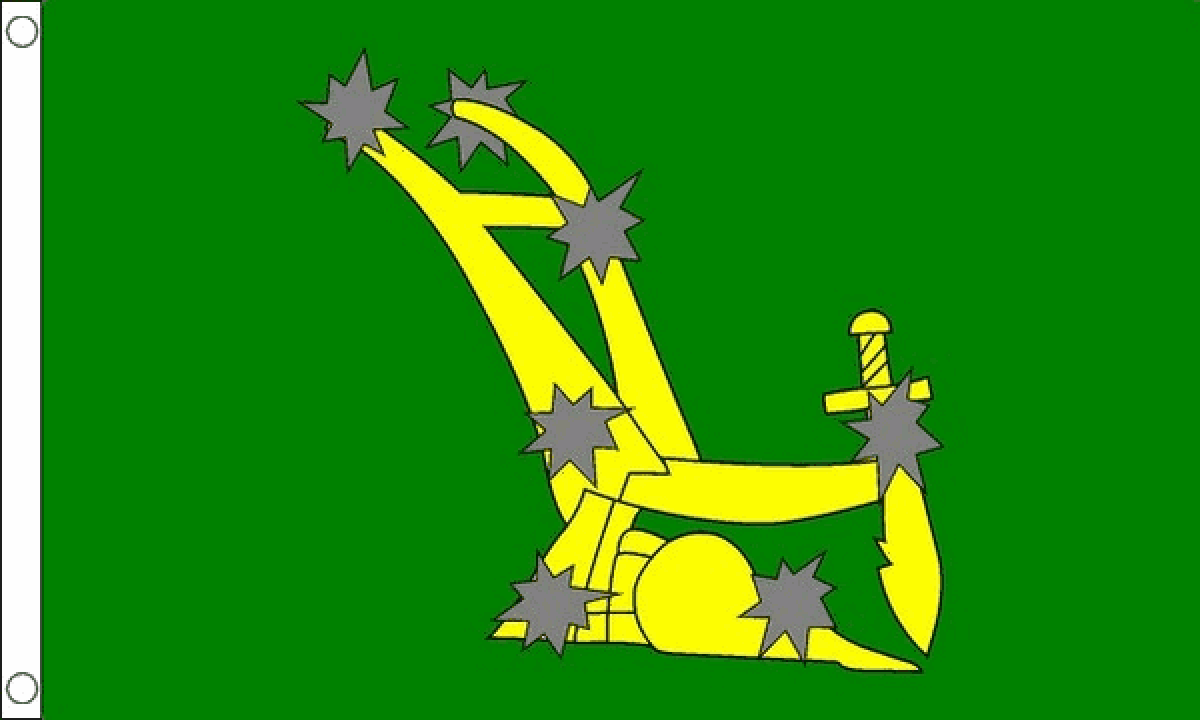 Starry Plough Green Flag (Small)