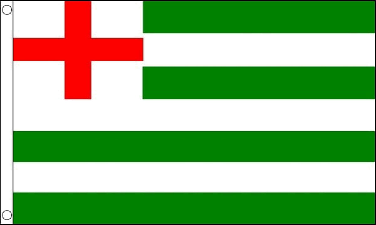Striped Ensign Green/White Flag (Medium)