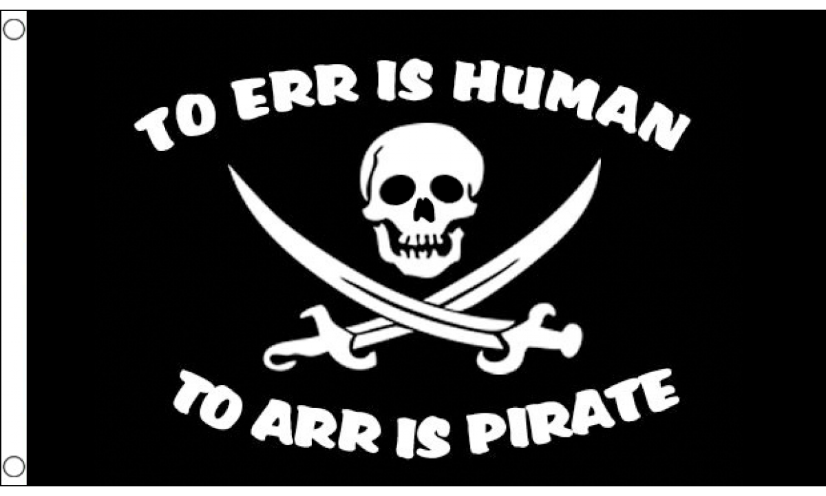 To Err is Human, To Arr is Pirate Flag (Medium)