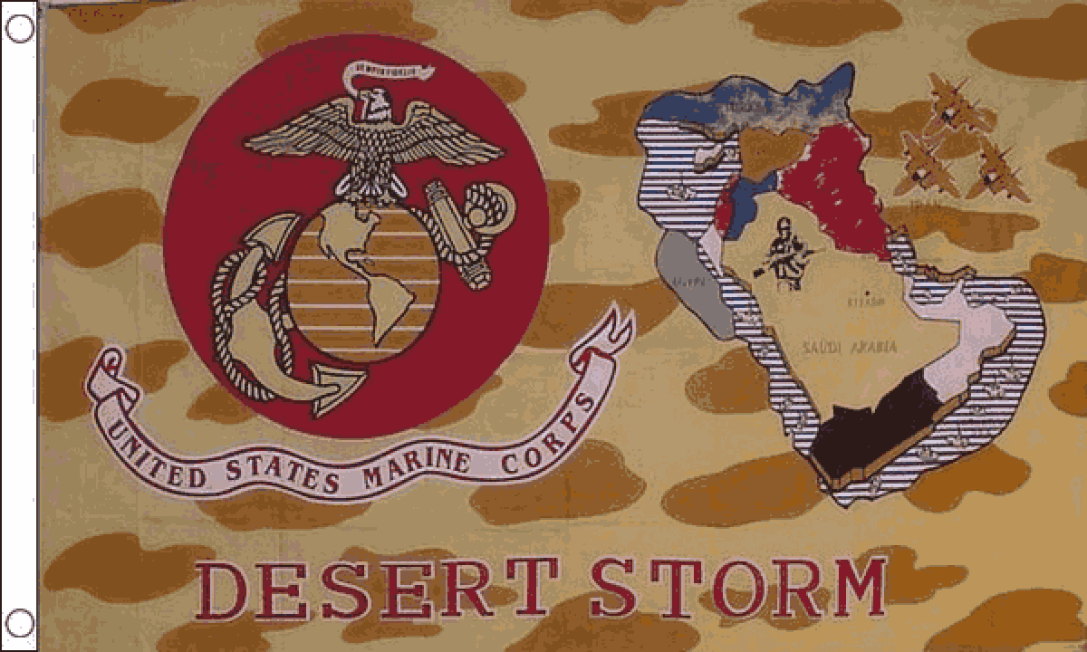 USMC Desert Storm Flag (Medium)