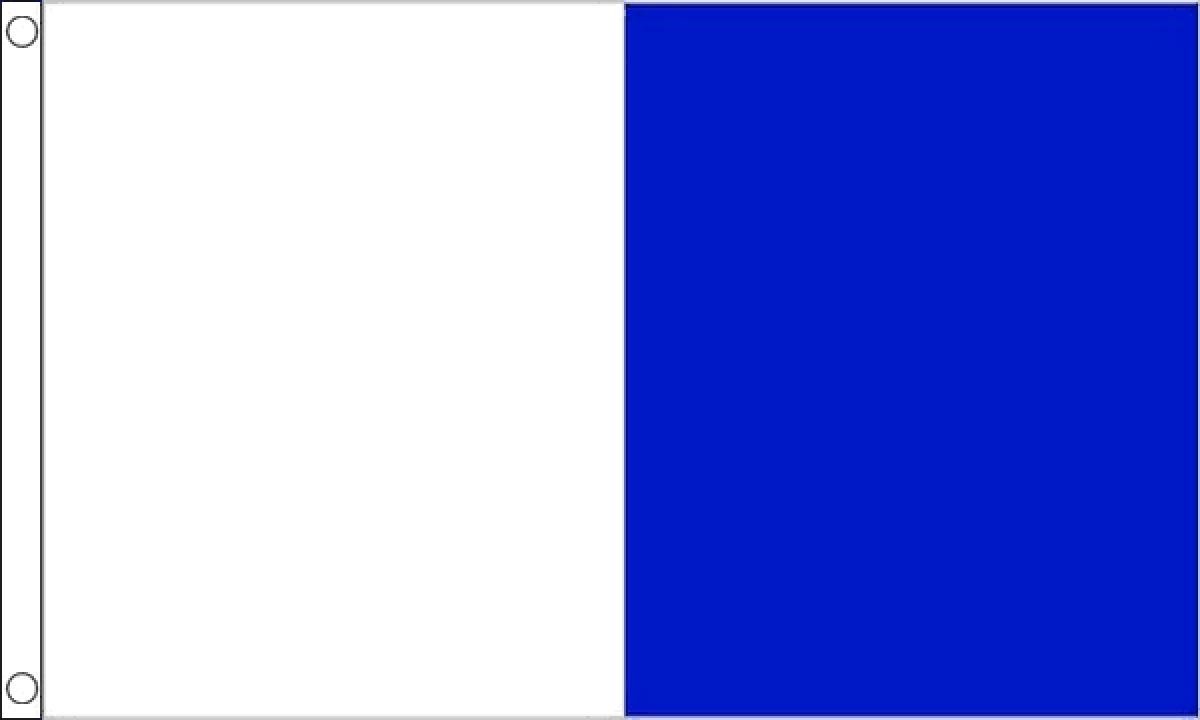 White and Blue Irish County Flag (Medium)