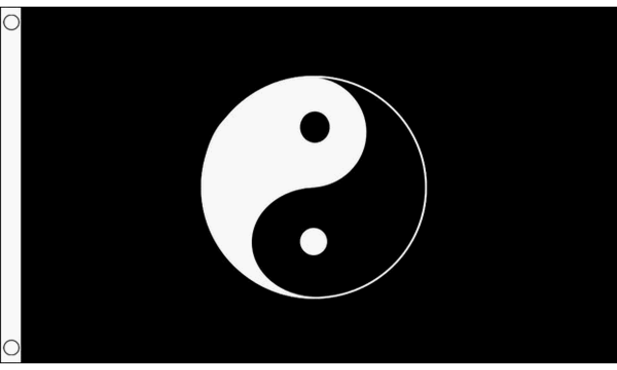 Yin Yang (Black) Flag (Small)