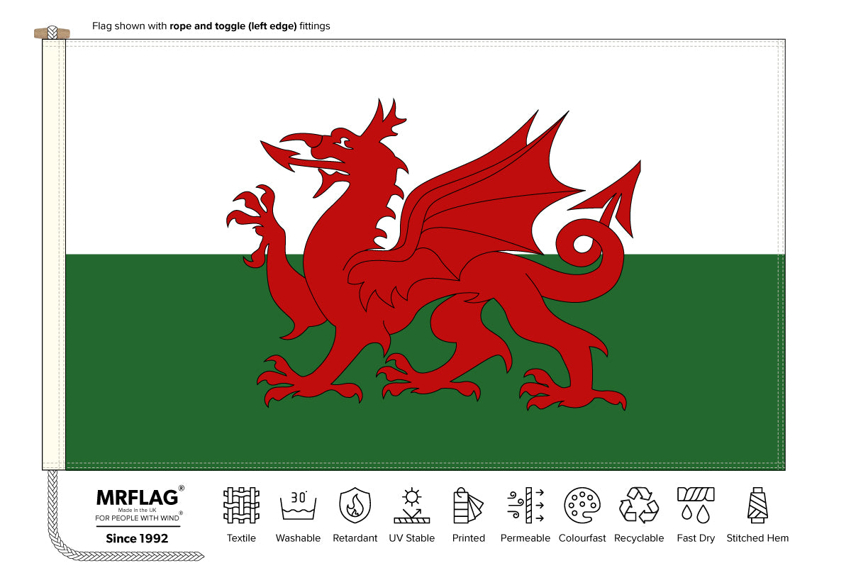 Wales Ddraig Goch Outdoor Quality Flag