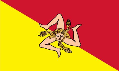 Italy, Sicily Outdoor Quality Flag
