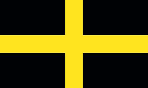 st david's day flag gold cross on black