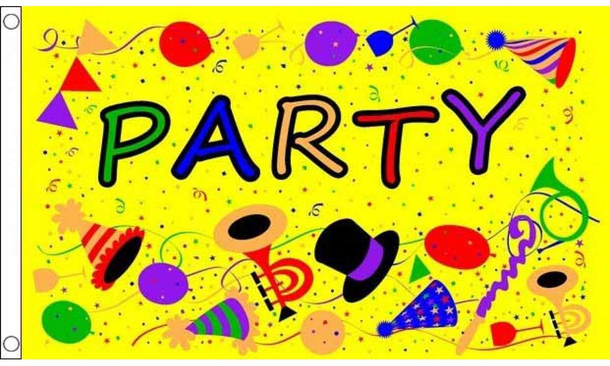 Party Time Yellow Flag (Medium)