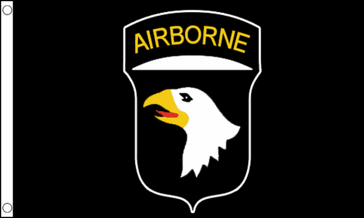 101st Airborne (black) Flag (Medium)