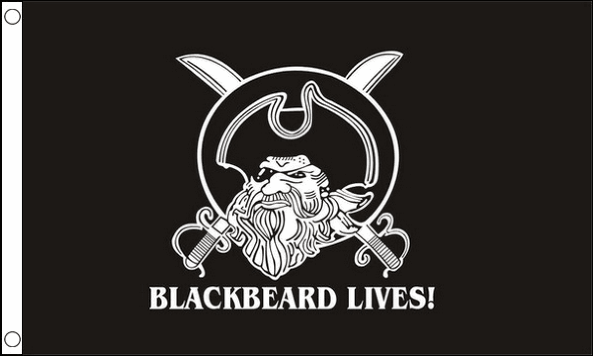Blackbeard Lives Flag (Medium)