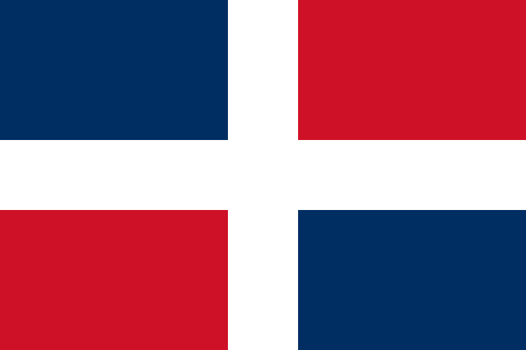 Dominican Republic Traditional Sewn Flag