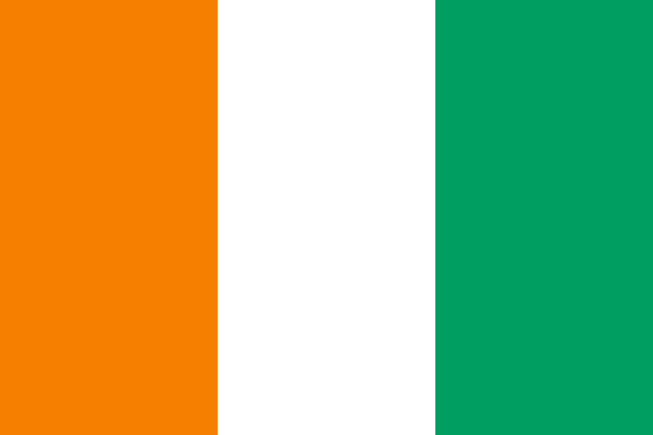 Ivory Coast Traditional Sewn Flag