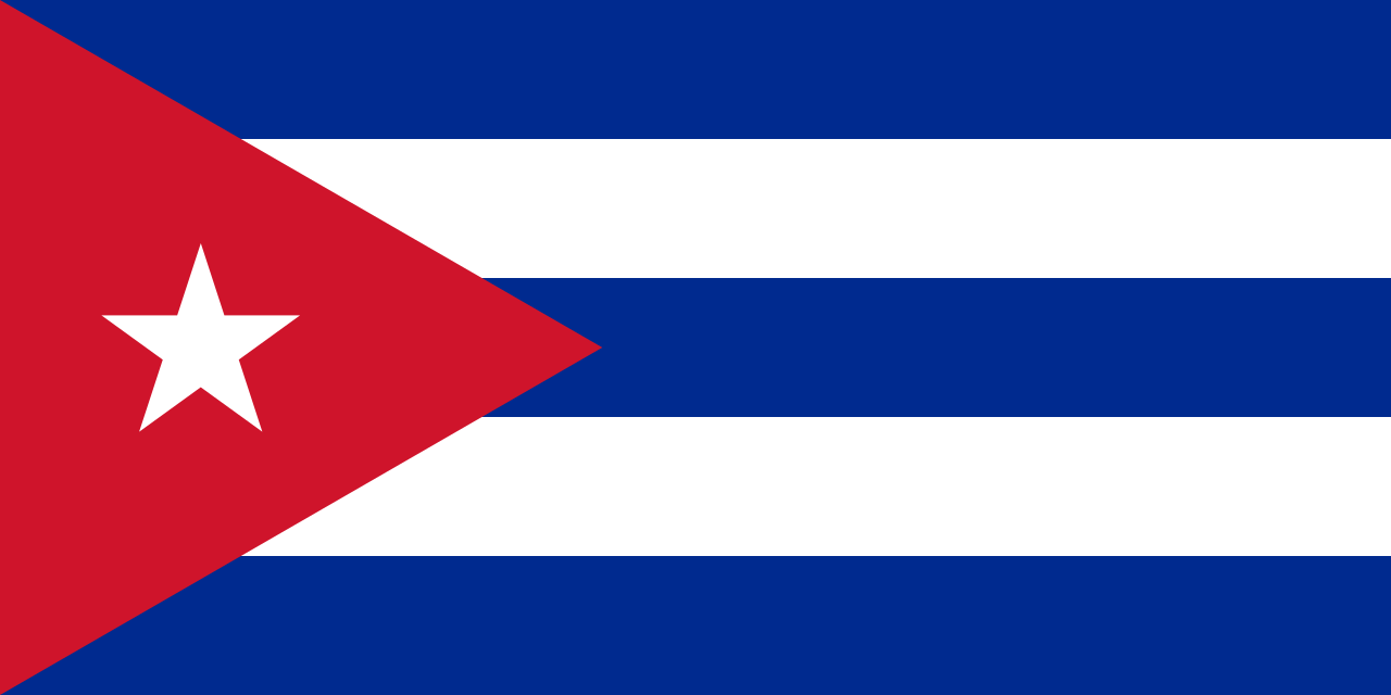 Cuba Traditional Sewn Flag