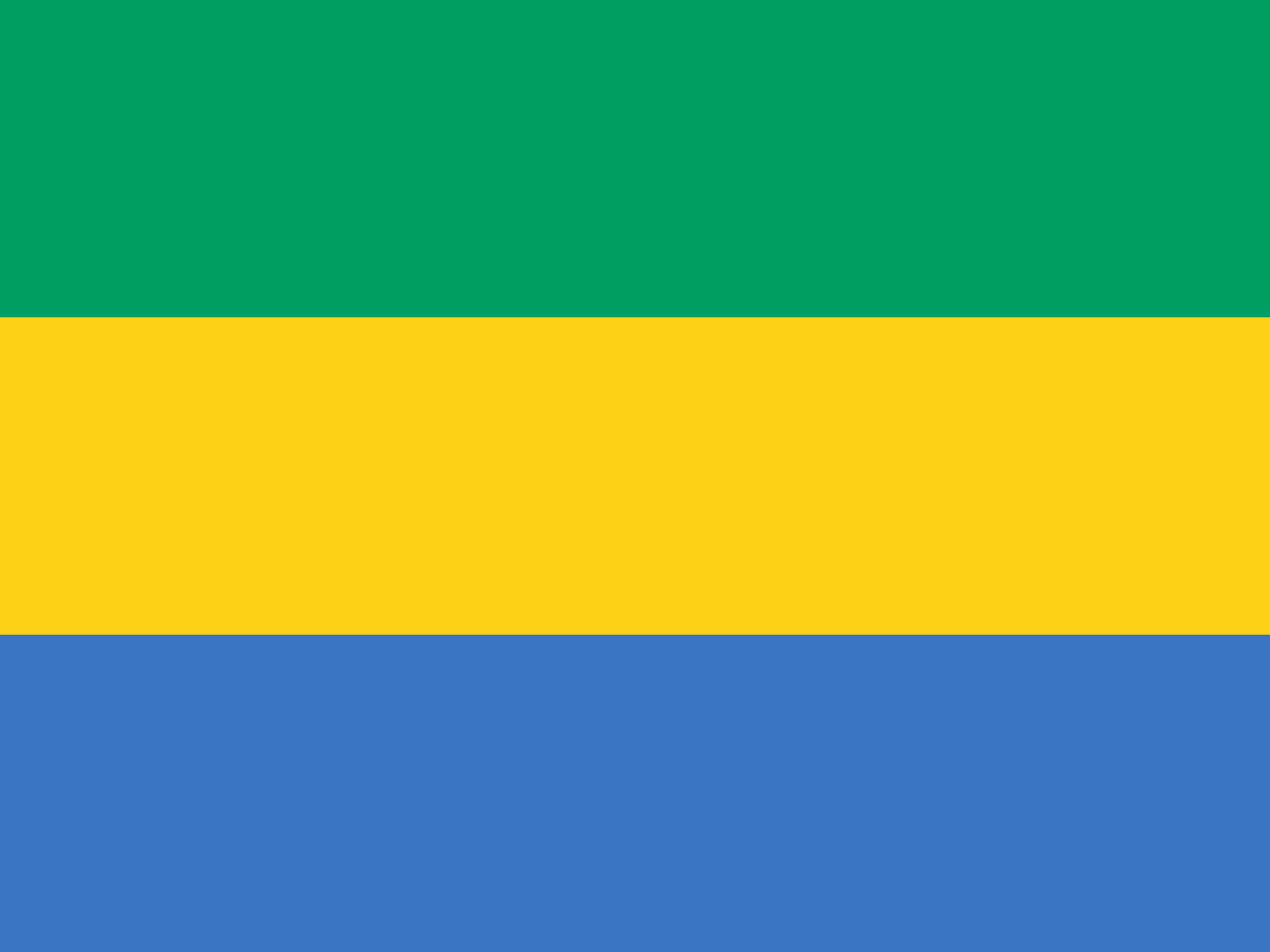 Gabon Traditional Sewn Flag