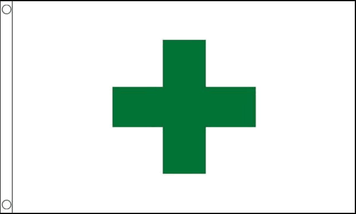 Green Cross Flag (Medium)