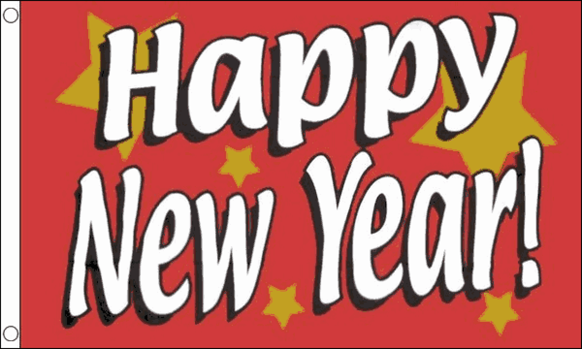 Happy New Year Flag (Medium)