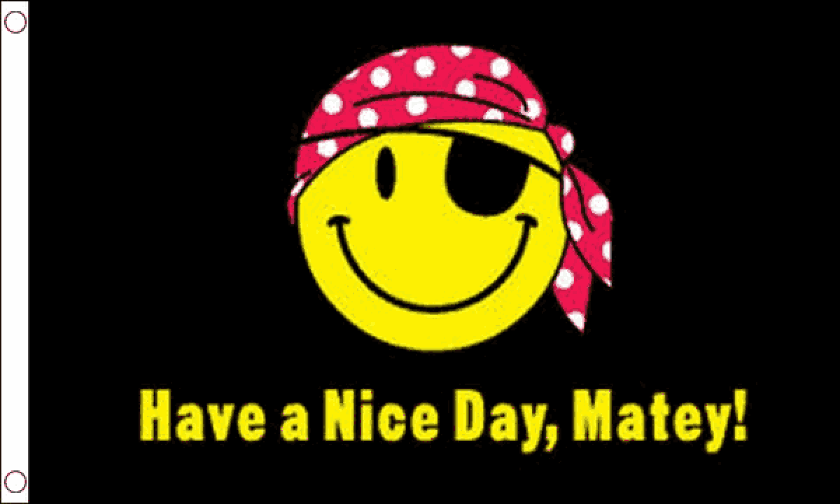 Have A Nice Day Matey Flag (Medium)