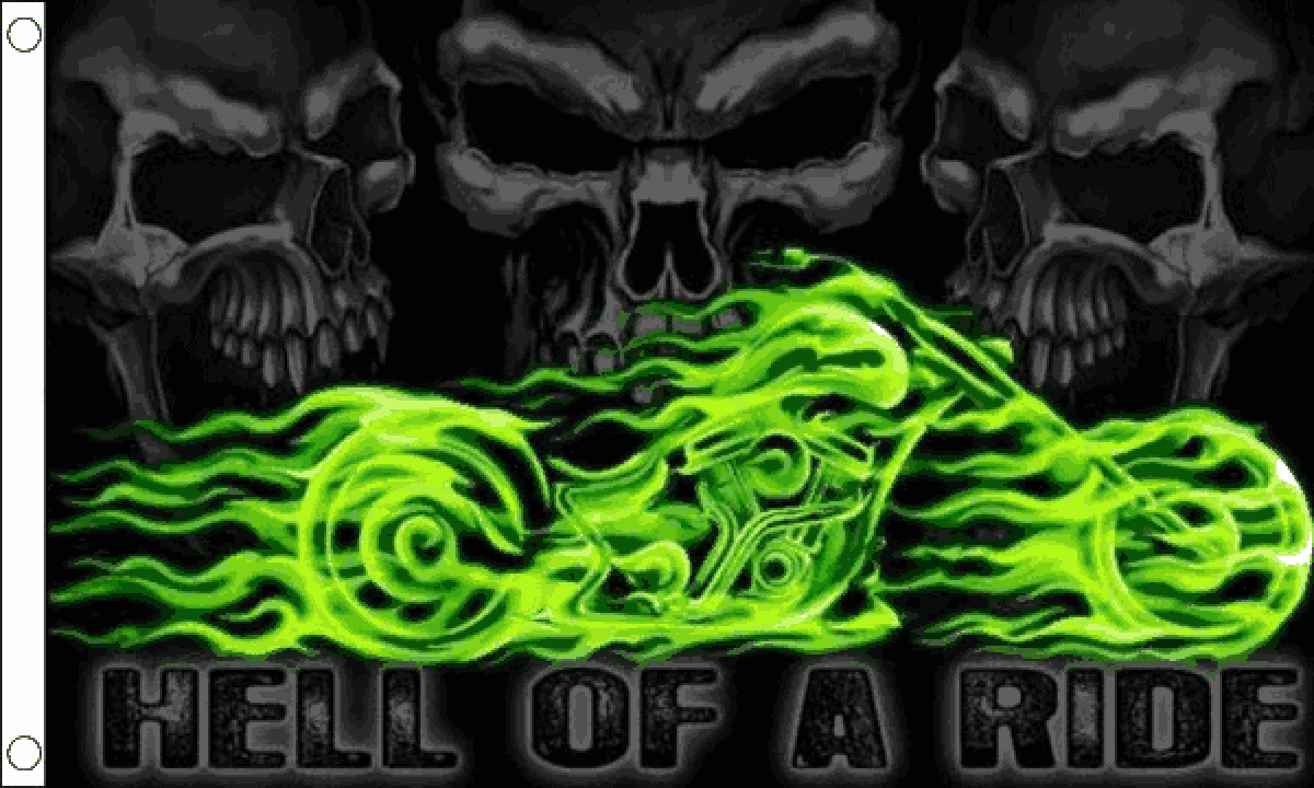 Hell of a Ride Flag  (Medium)