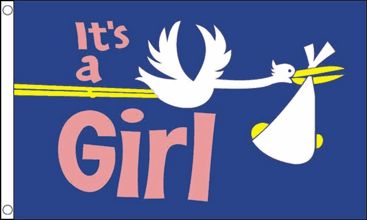 Its a Girl Flag (Medium)