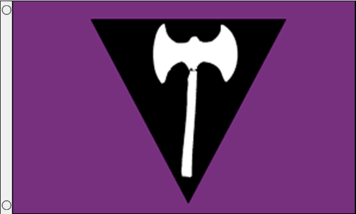 Lesbian Pride (Labrys) Flag (Medium)