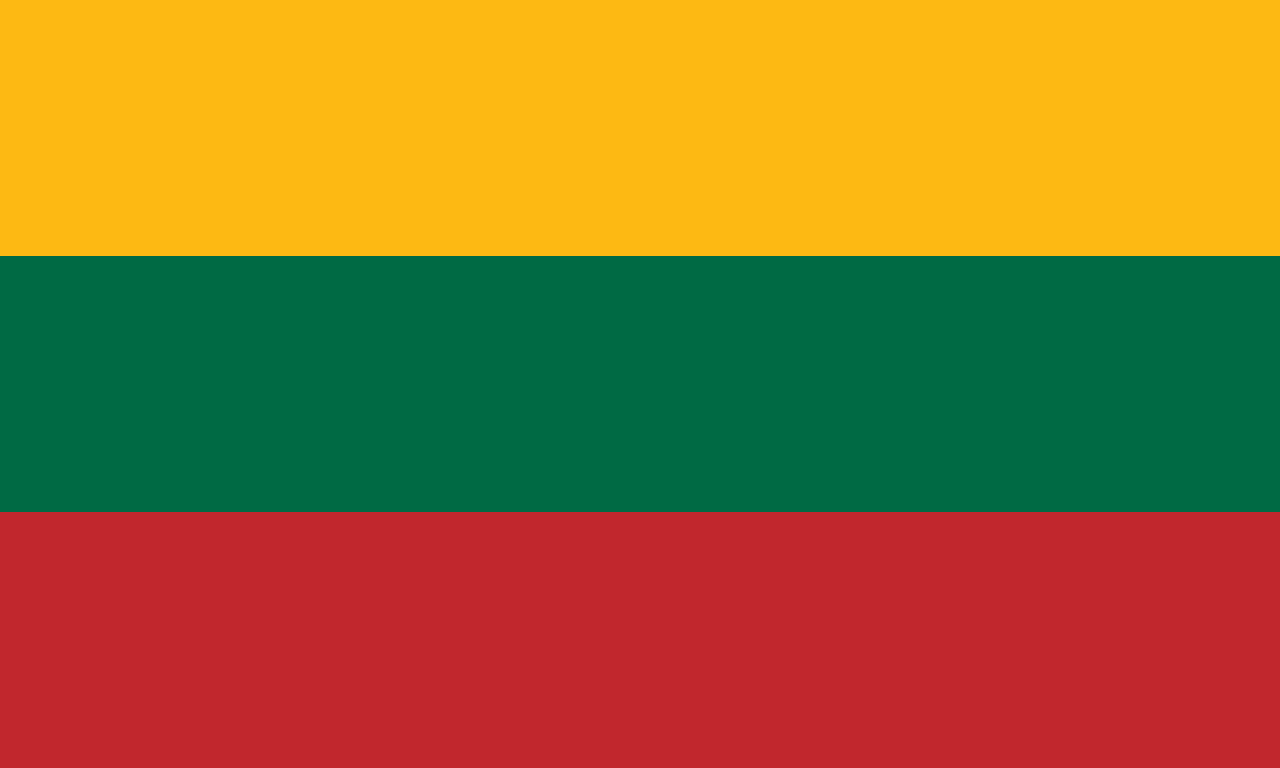 Lithuania Traditional Sewn Flag