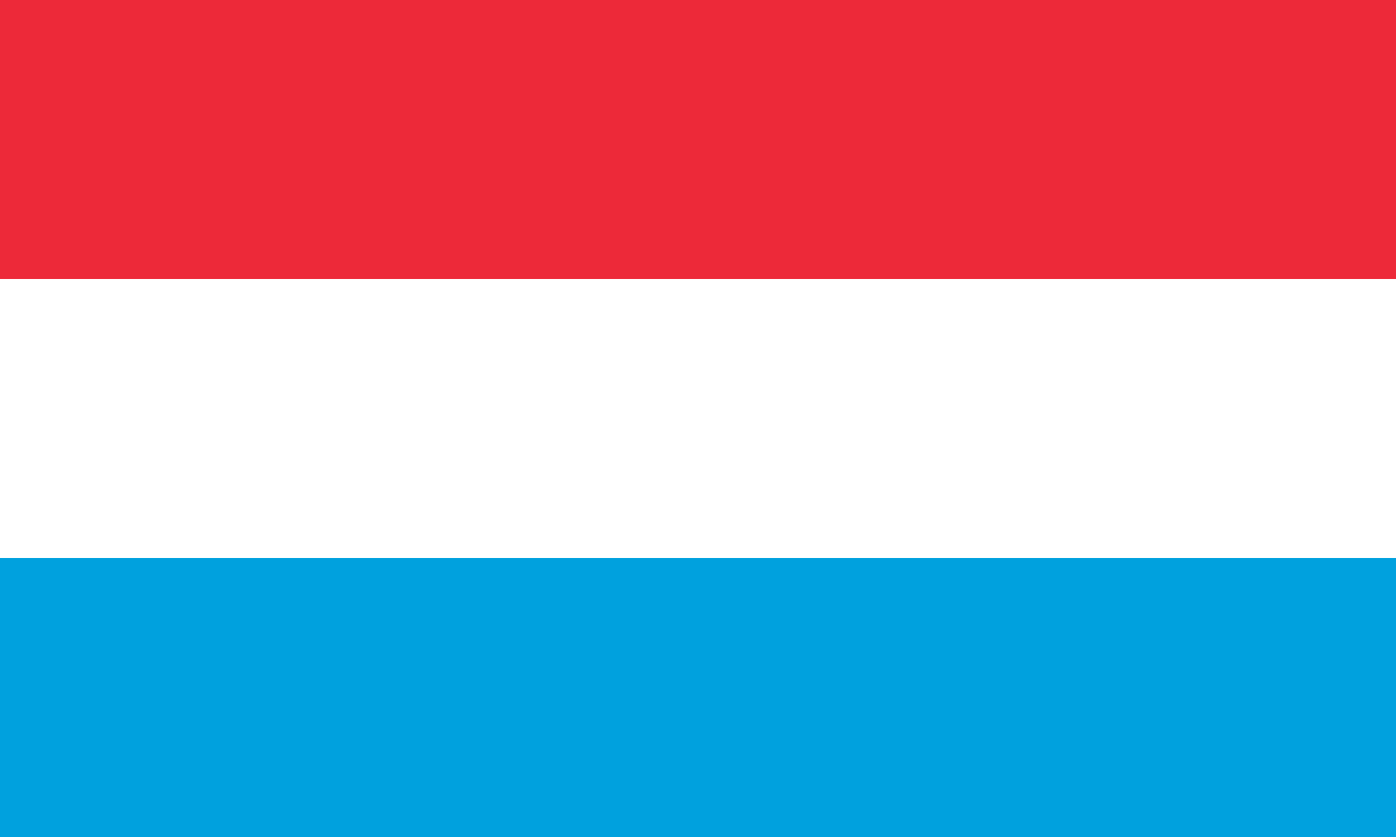 Luxembourg Traditional Sewn Flag