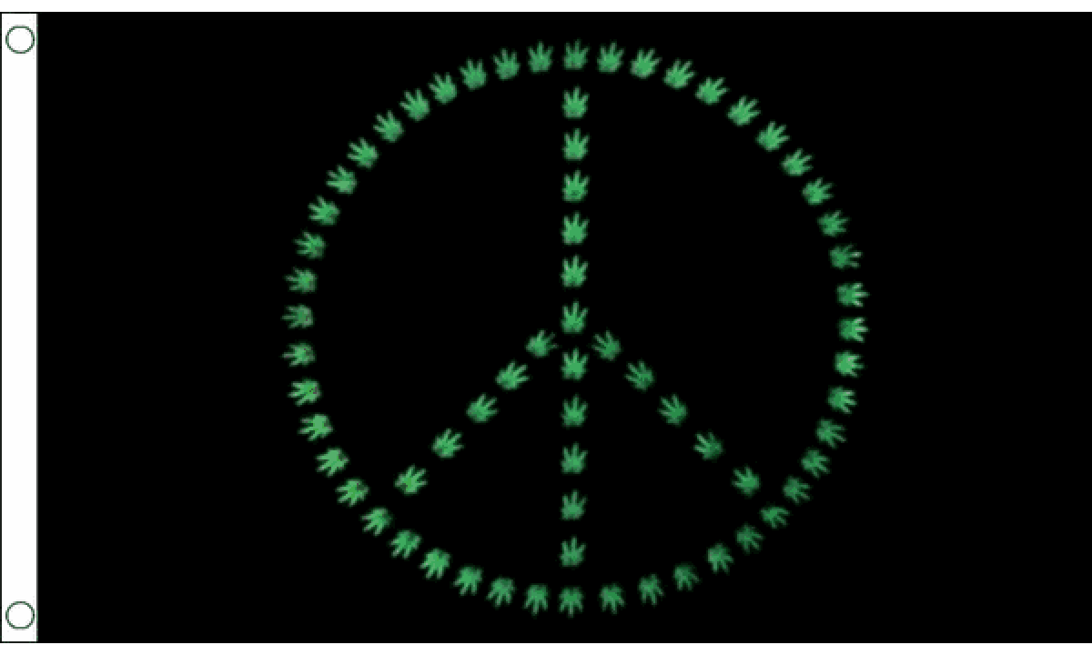 Marijuana Peace Flag (Medium)