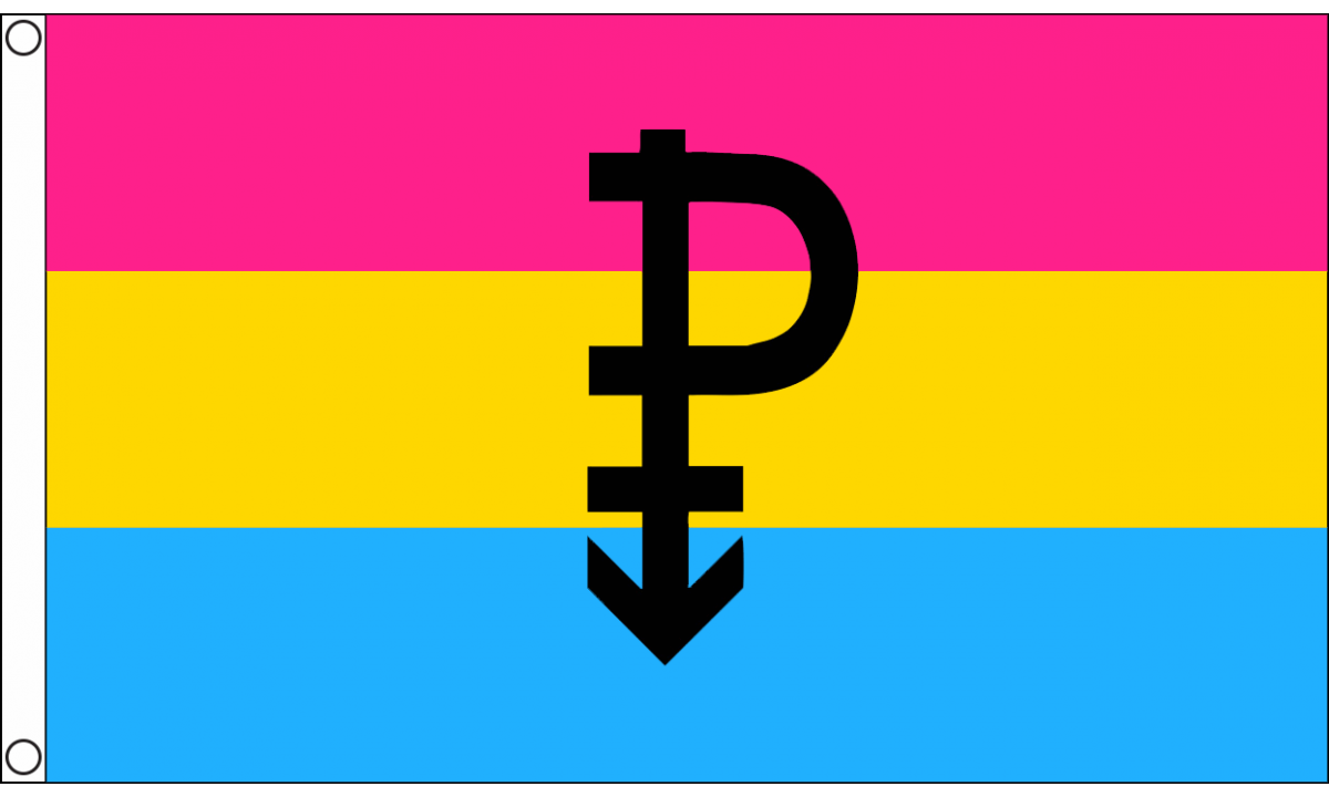 Pansexual Symbol Flag  (Medium)