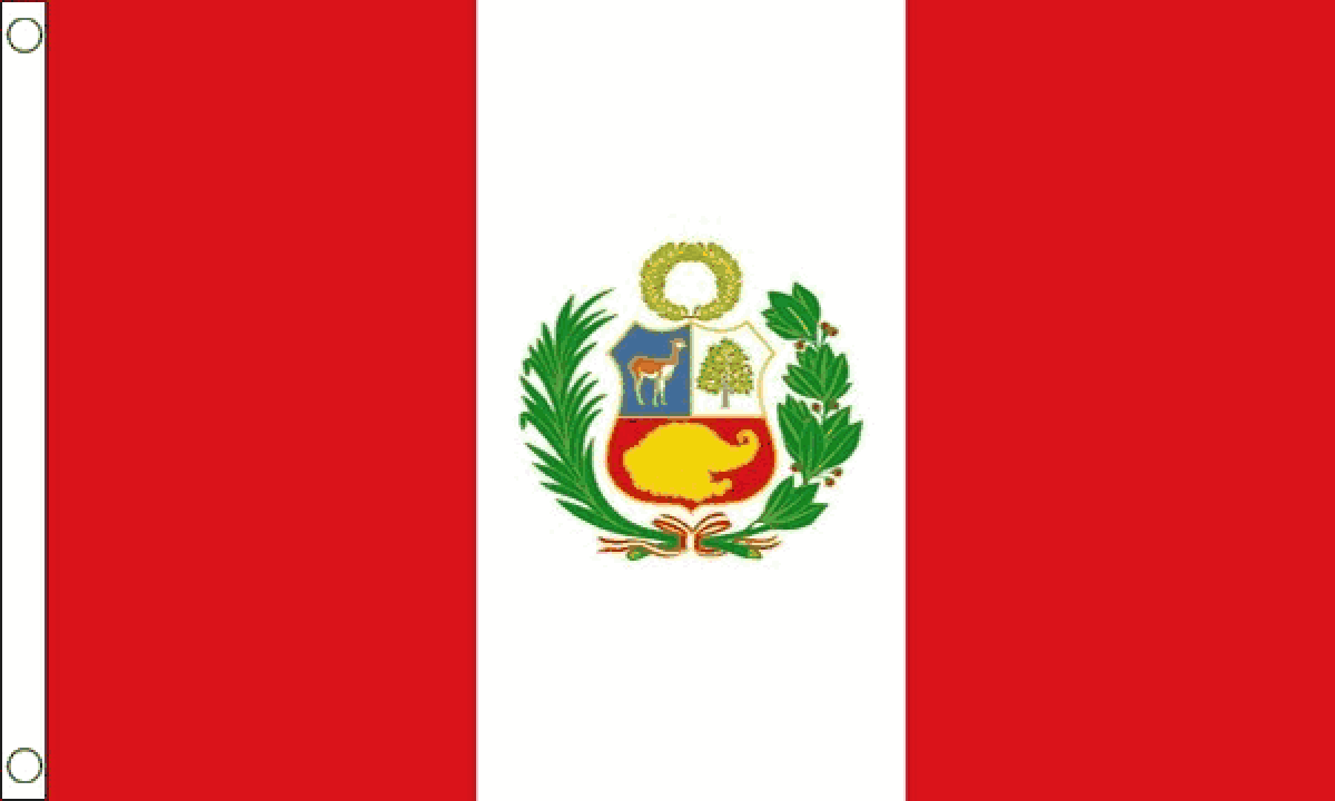 Peru Crest Flag (Small)