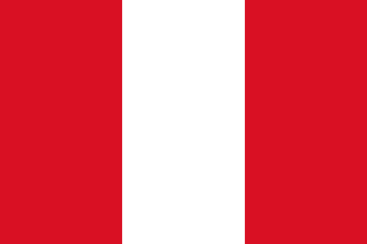 Peru Traditional Sewn Flag
