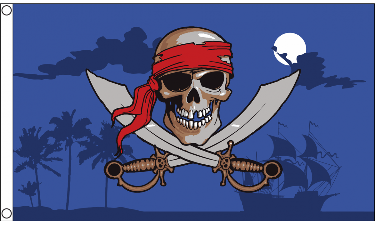 Pirate Night Sky Flag (Medium)