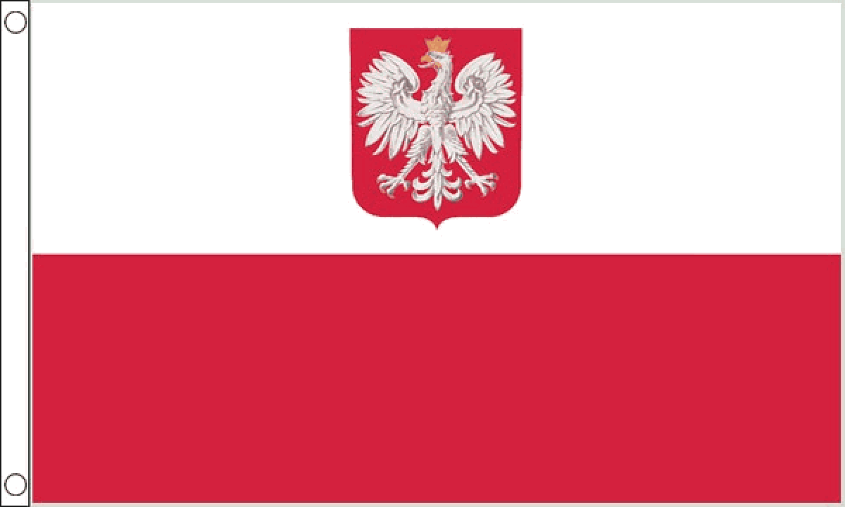 Poland Crest Flag (Large)