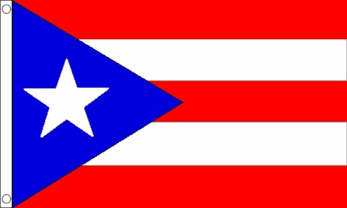 Puerto Rico Traditional Sewn Flag